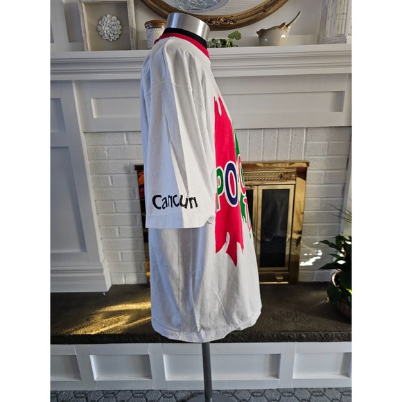 RARE Vtg POCO LOCO CLUB CANCUN Logo Multicolor T-Shirt 100% Cotton Mens Sz XXL - Picture 5 of 6